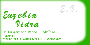 euzebia vidra business card